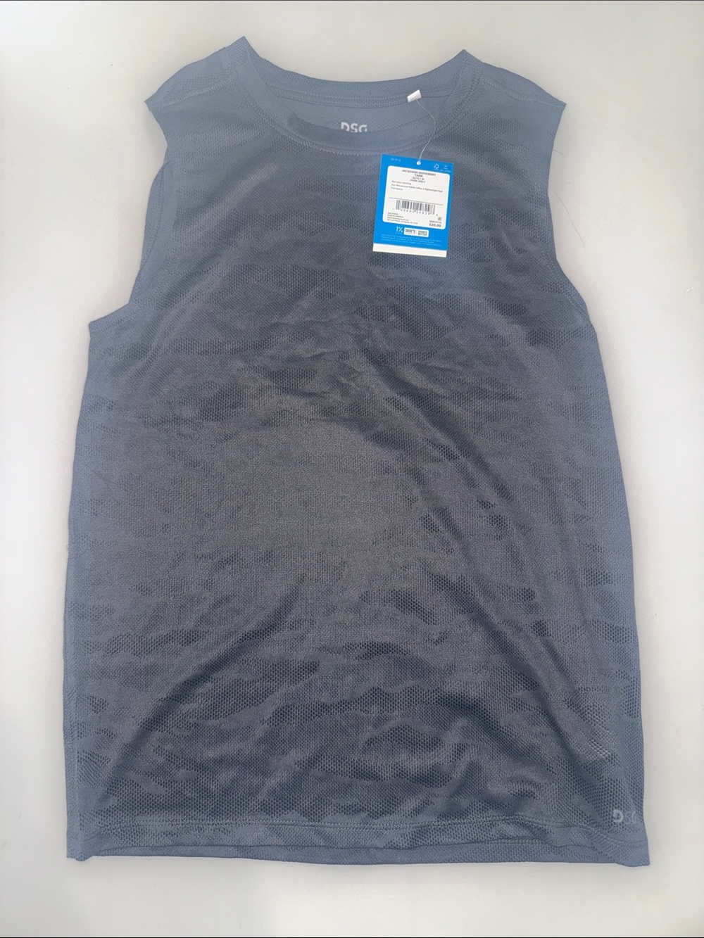 DSG Boys Sleeveless Mesh Tank Top - Charcoal